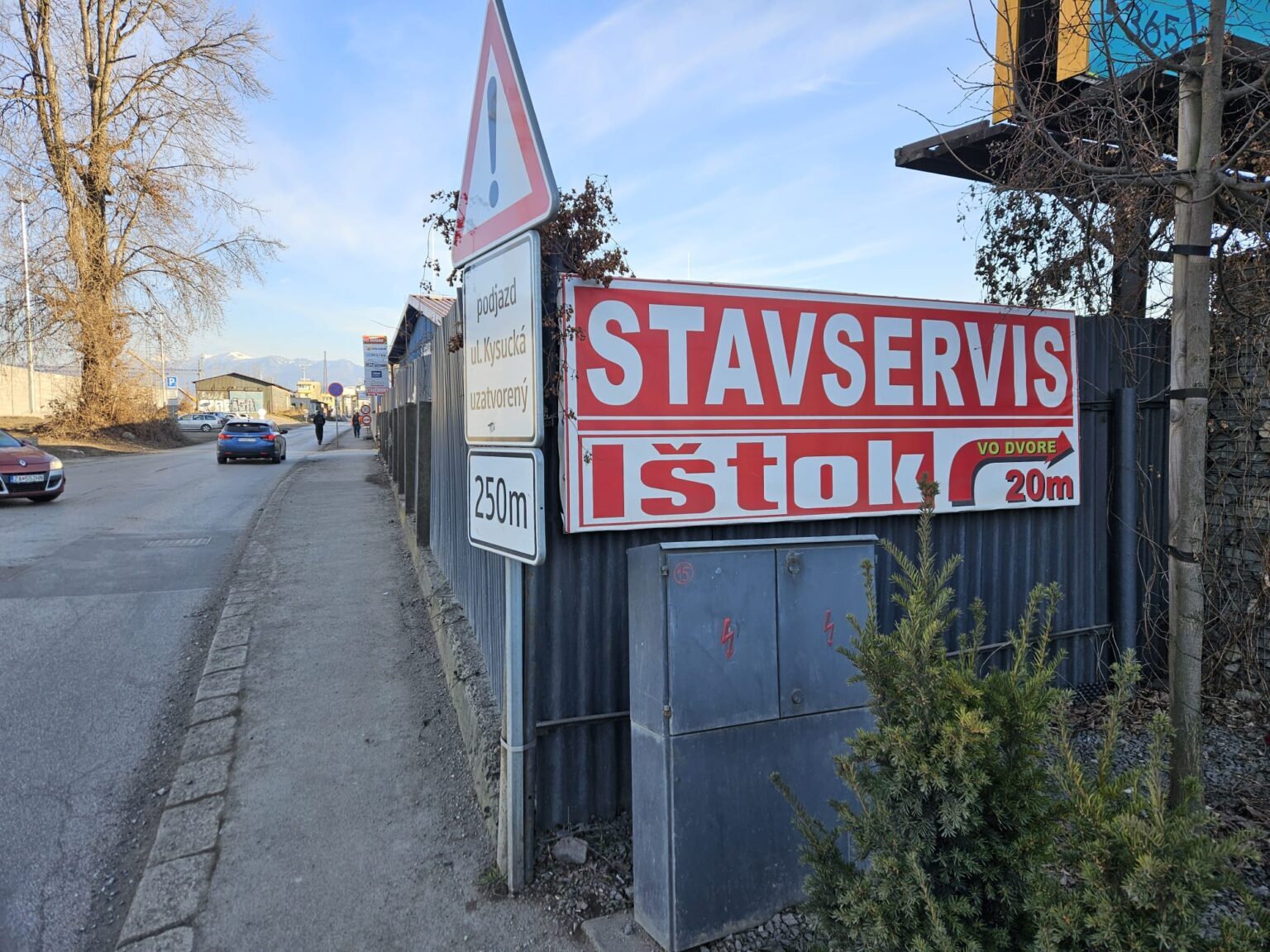 Pobočka Stavebniny Ištok Žilina – príjazd